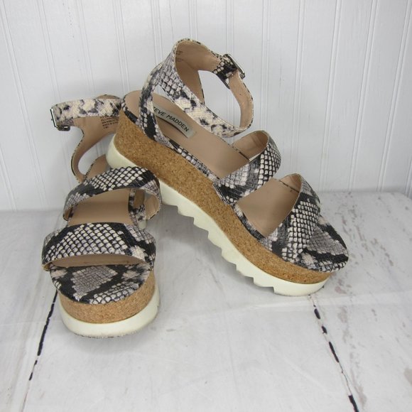 Steve Madden Shoes - Steve Madden "Kirsten" Snakeskin  Sandal Size 9.5